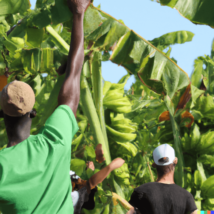 Plantatie banane. Foto: DALL-E