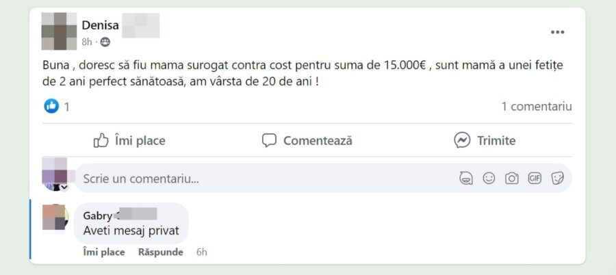Anunțul de 15.000 de euro al Denisei A, pentru cei interesați de mame surogat
