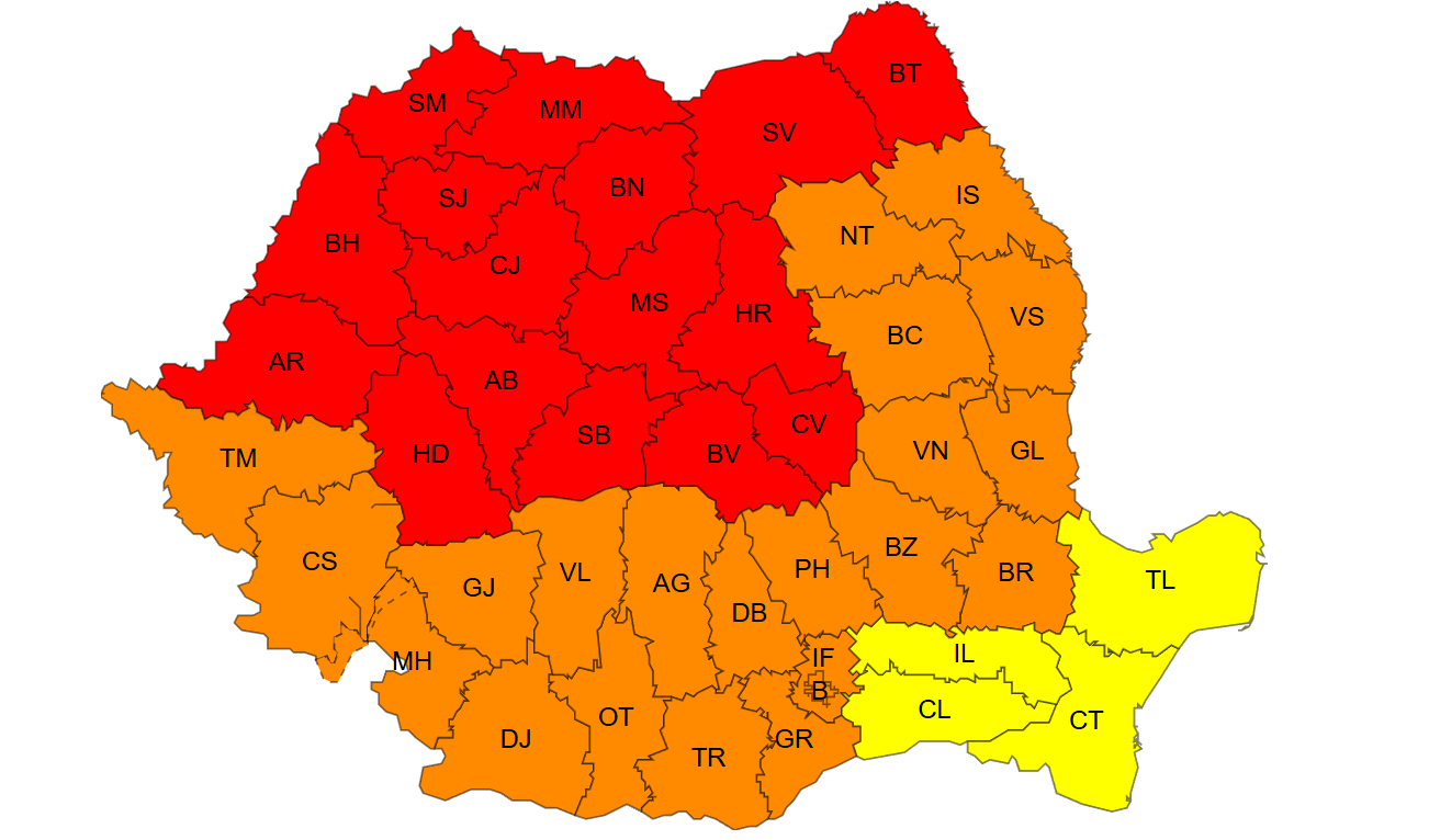 Cod roșu de caniculă: Temperaturi extreme de până la 40 de grade în România
