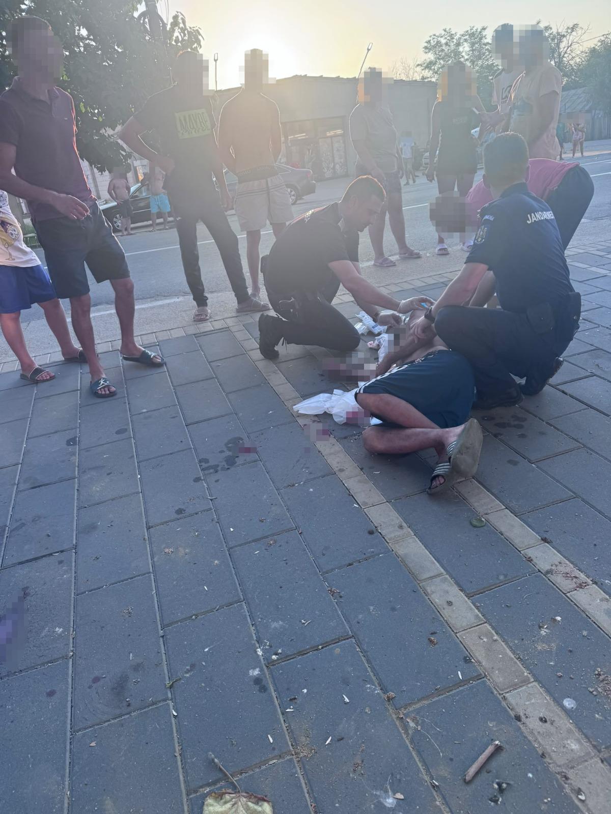 Scandal sângeros în Scărișoara oprit la timp de un echipaj de jandarmi (FOTO)