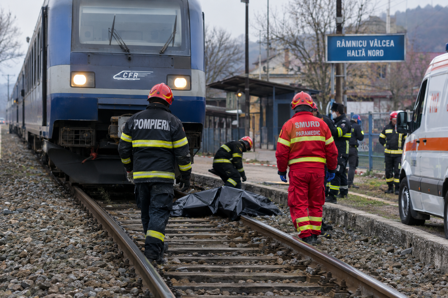 Accident feroviar în municipiul Râmnicu Vâlcea. O persoană decedată