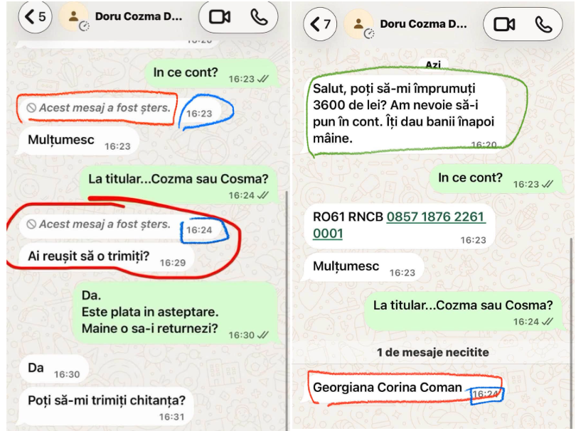 O femeie din Olt, cercetată după mesaje false pe WhatsApp. Cerea bani în numele unor vedete